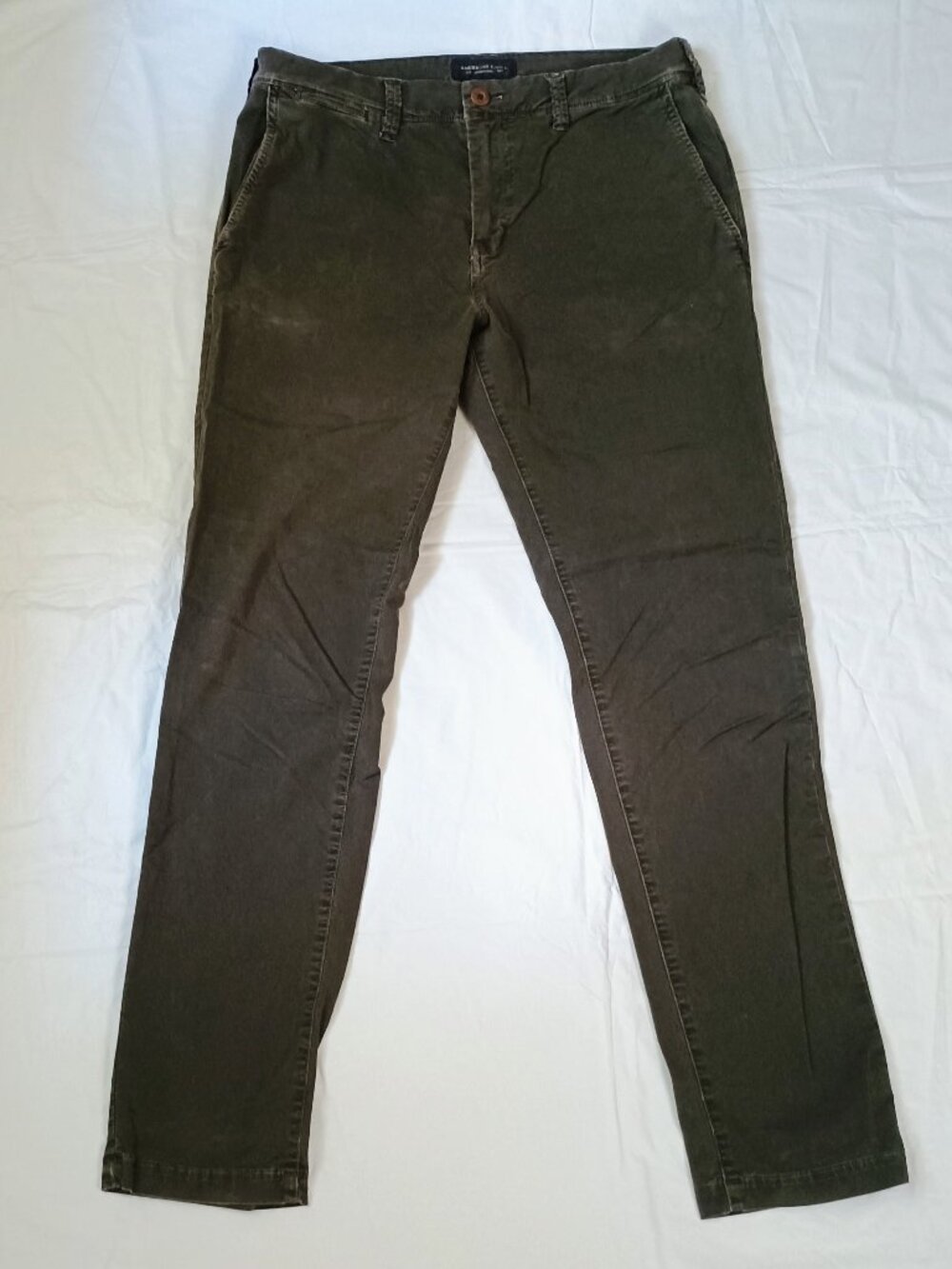 American Eagle Men's Extreme Flex Khaki Slim Leg Dark Brown